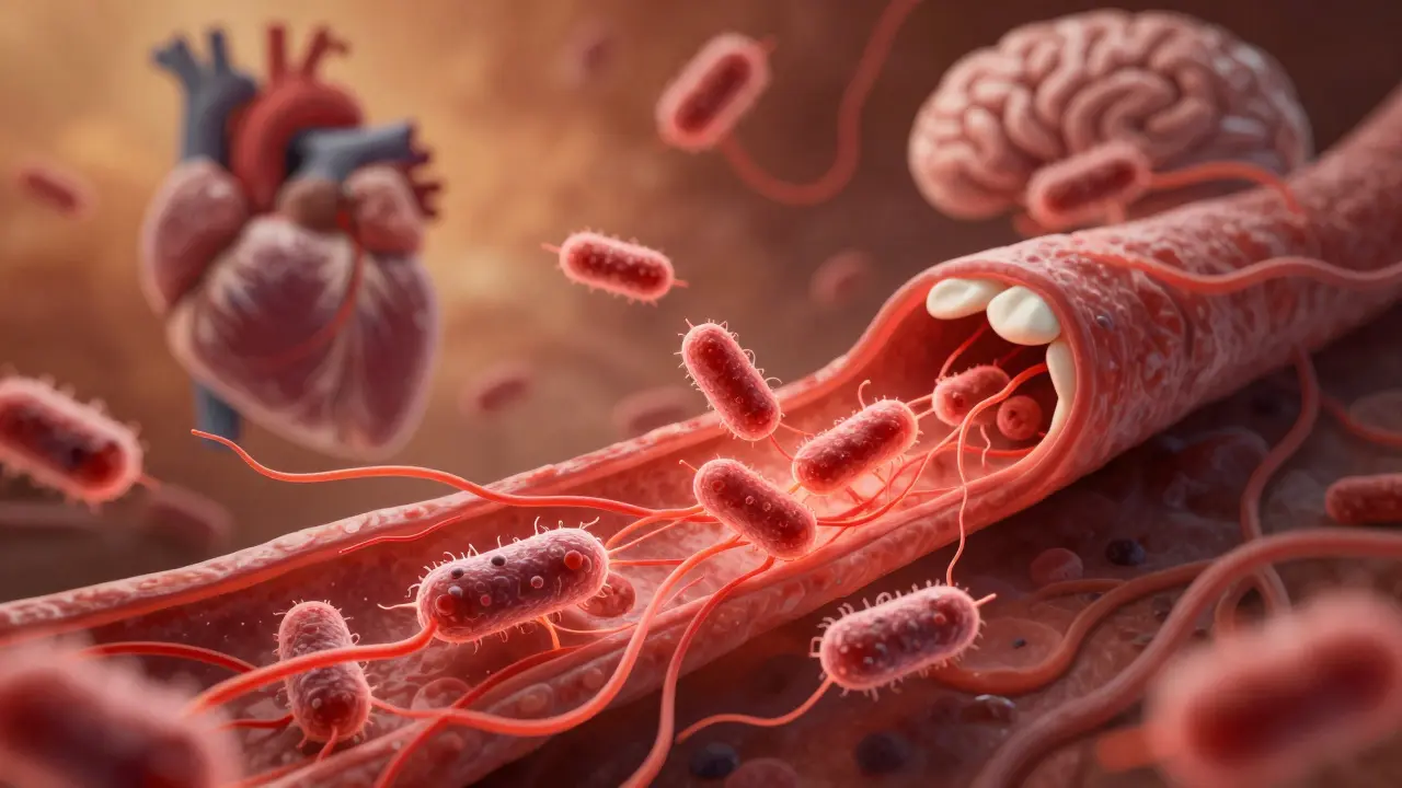 Bakterie z plaku vstupují do krevního oběhu a ovlivňují srdce, plicí a mozek.