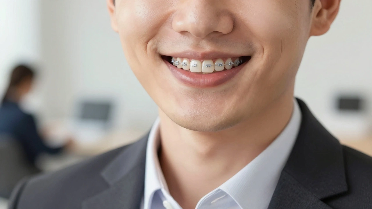 Keramická rovnátka téměř nerozlišitelná od zubů u dospělého.