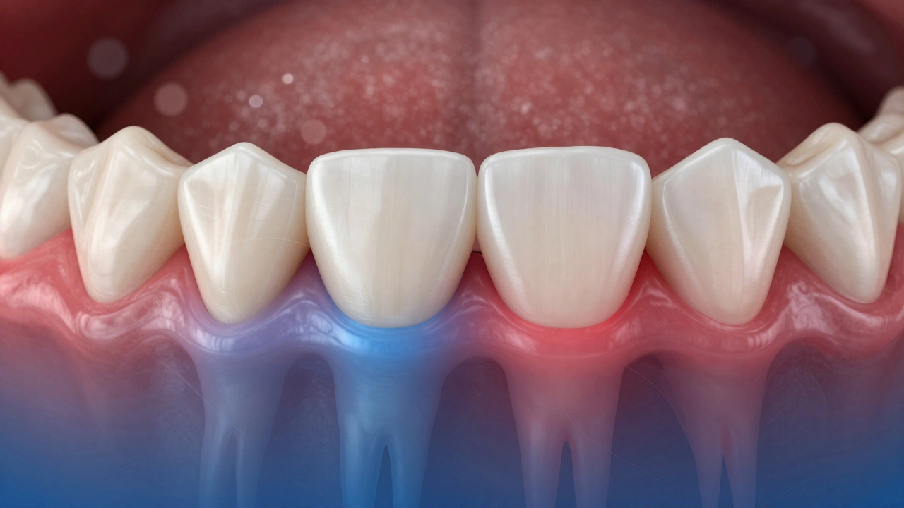 Postupné zmenšování mezery mezi zuby s vize zdravějších dásní a stabilnějších kořenů.