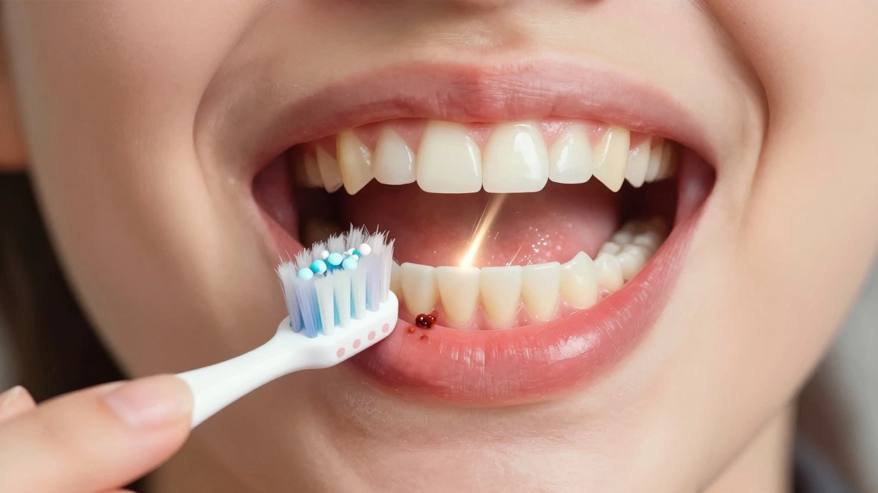 Zdravé dásně postupně nahrazují zánětlivé tkáně v ústech.