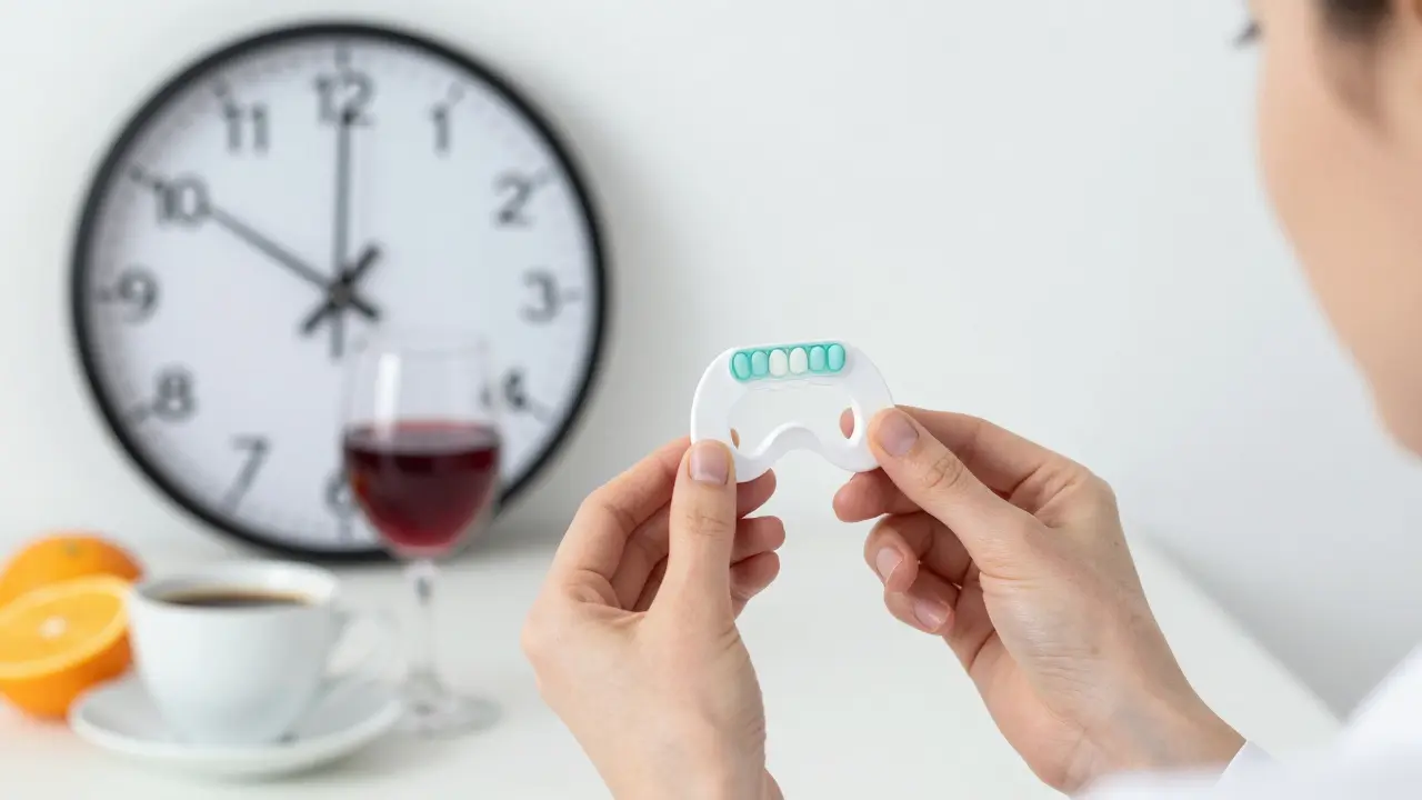 Žena používá profesionální vybělovací lištu s bezpečným gelem.