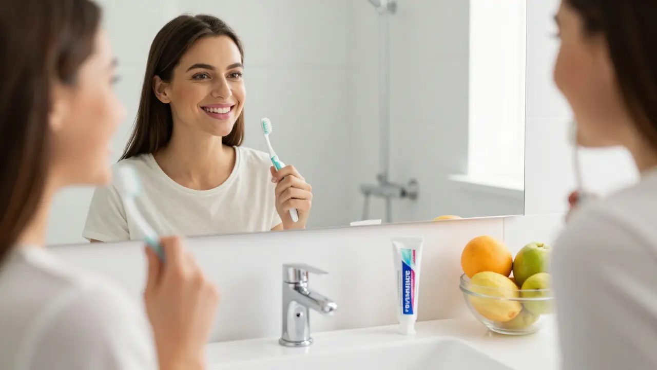 Zdravé zuby a dásně po úspěšné léčbě