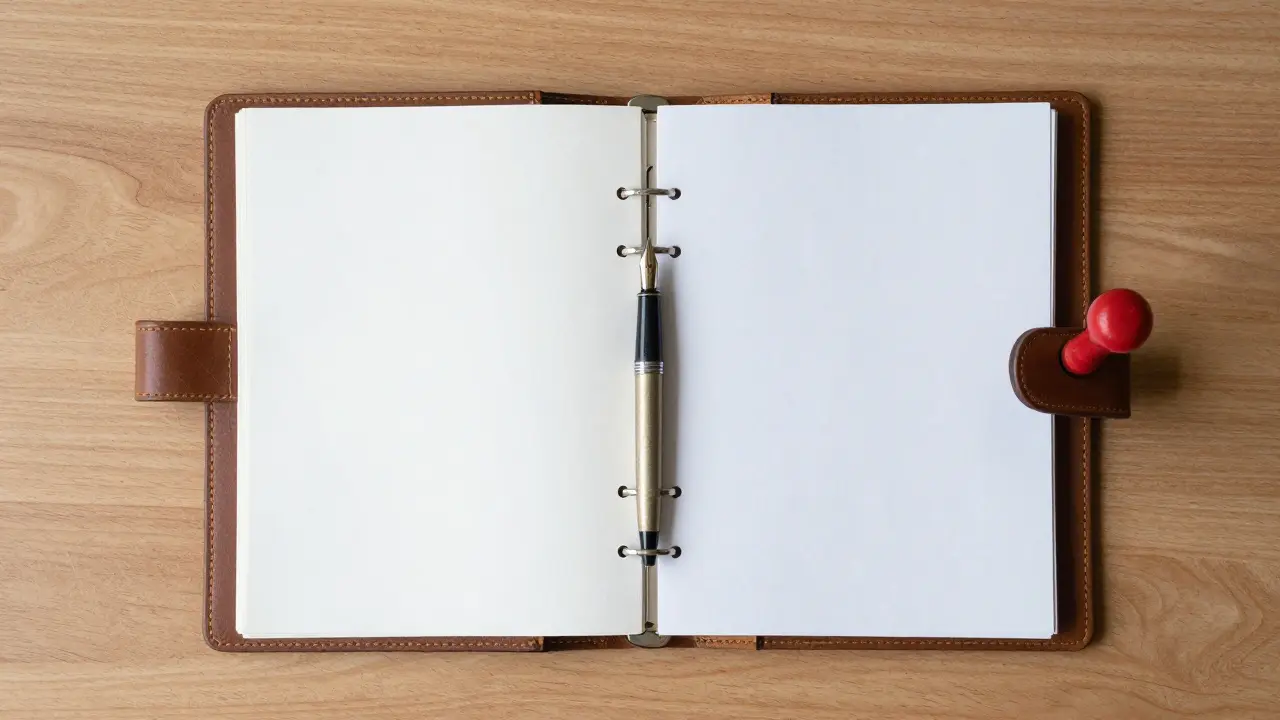 Dokumenty a pero na stole symbolizující schvalovací proces pojistovny.