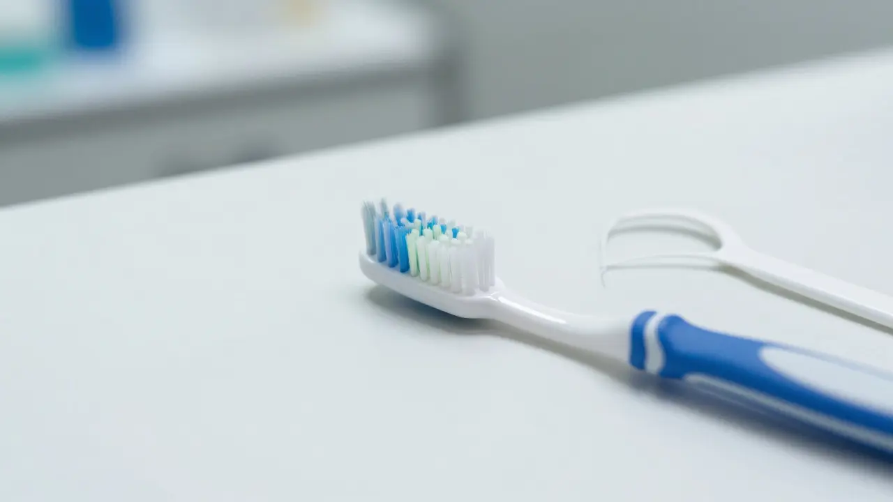 Nářadí na ústní hygienu: kartáček a nitě