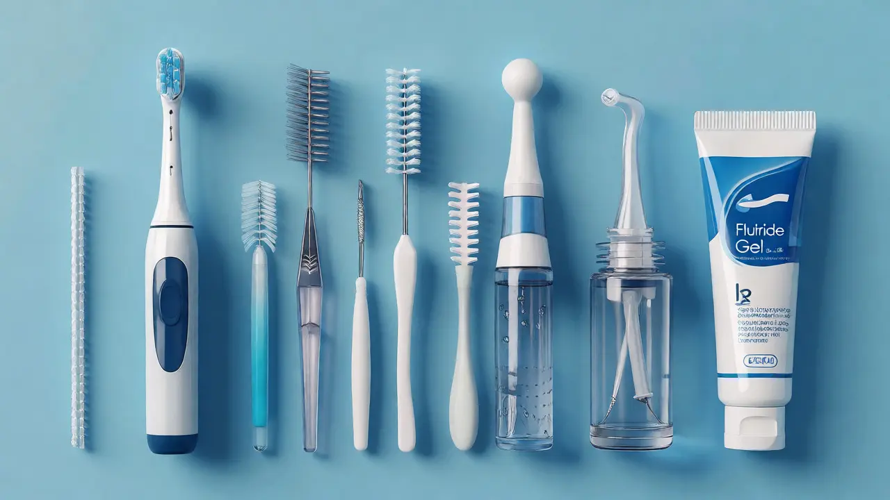 Nástroje pro hygienu zubů při nošení rovnátek